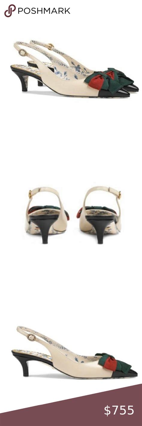 gucci kitten heel sandals|gucci kitten heel slingback.